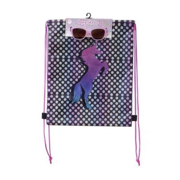 Unicorn‎ Tote Bag With Pink Sunglasses - Dazey Shades - Picture 1 of 3